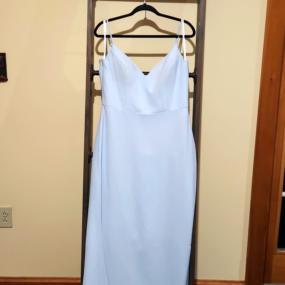 Hayley Paige Sky Blue Bridesmaids Dress